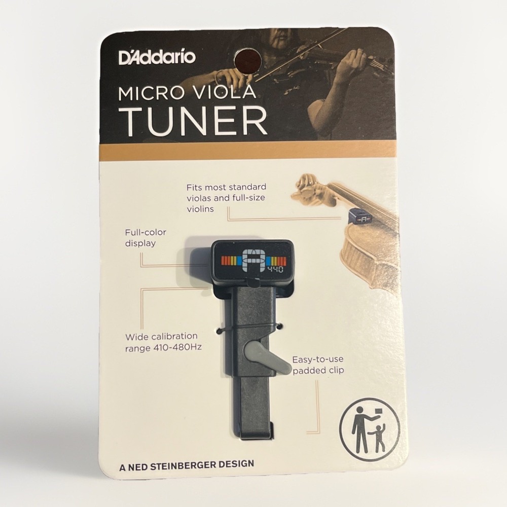 D'Addario Micro Violin Viola Chromatic Tuner Full Color Display - PW-CT-25 NIB